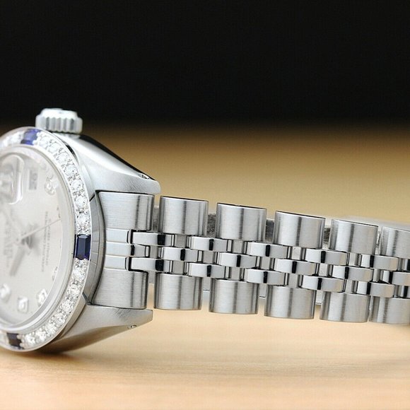 Sale! Rolex Sapphire Date 18k White Gold Ladies Watch